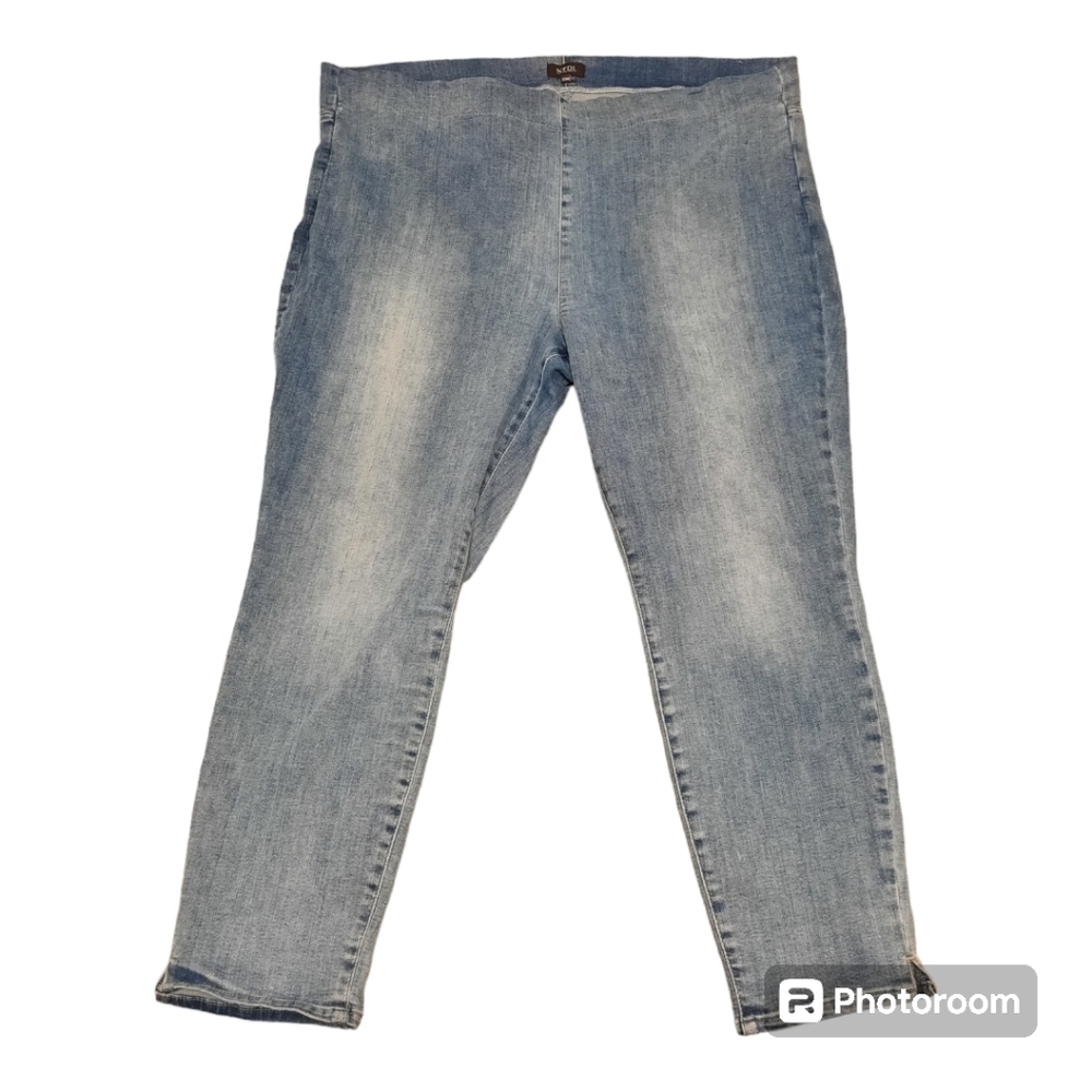 NYDJ Skinny Ankle Pull on Jeans Blue Size 22W